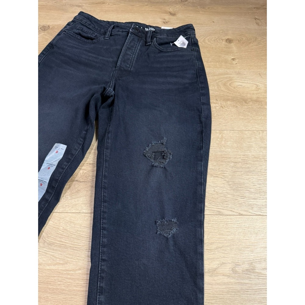 NWT Womens‎ Old Navy high rise OG straight secret slim pocket distressed jeans 6 - Picture 3 of 12